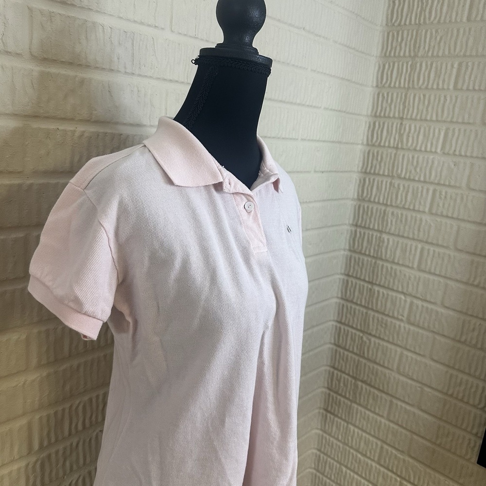 Lacoste Polo Shirt Womens 40 (M) Pink Preppy Cotton Logo Classic Casual Logo - Picture 2 of 6